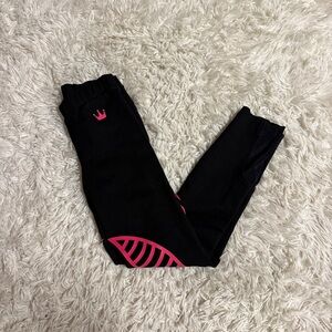 Child’s Size 8R Black HR Farm Knee Patch Horseback Riding Breeches. Good Cond.
